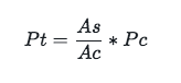 Pt=As/Ac*Pc